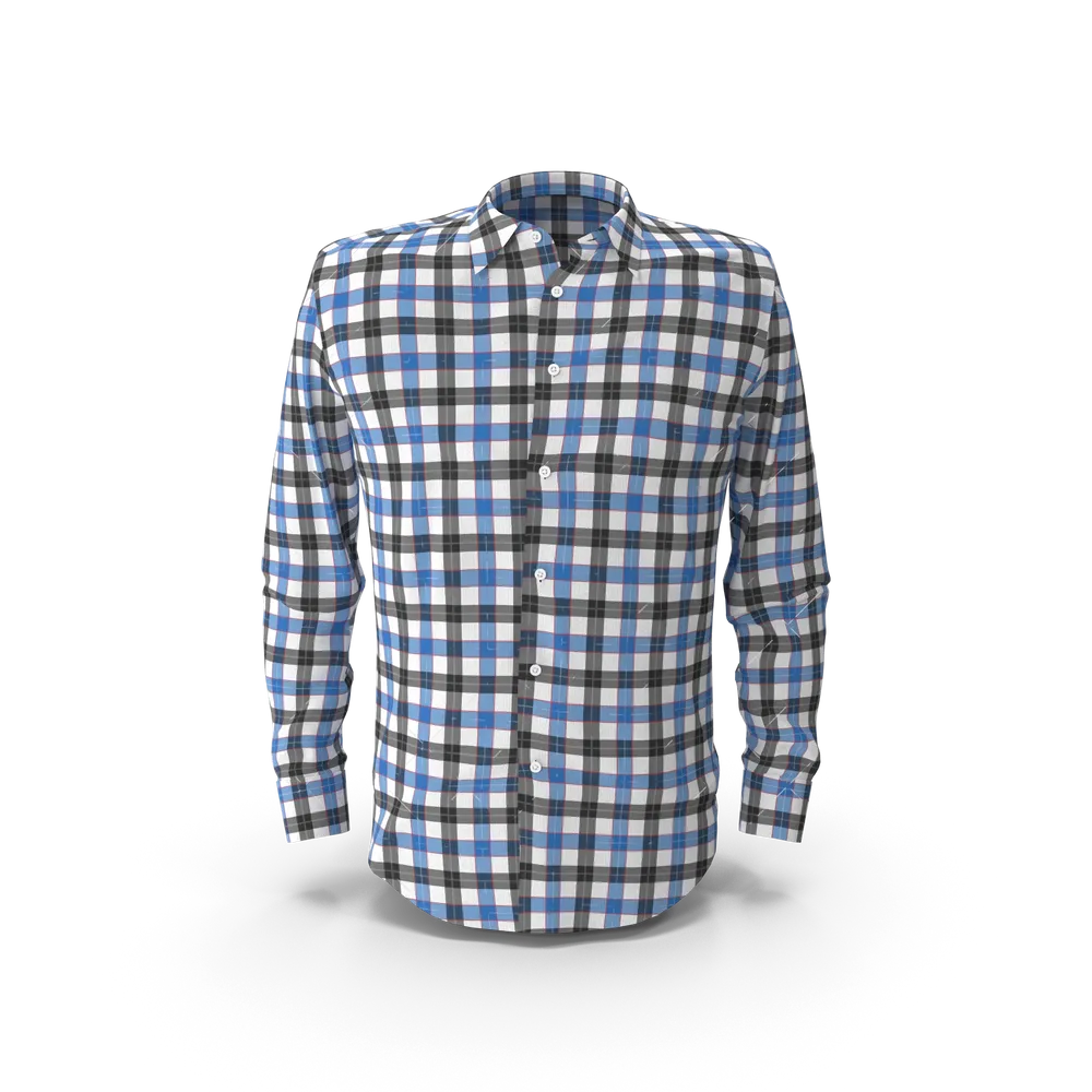 Men's Blue & Black Check Shirt