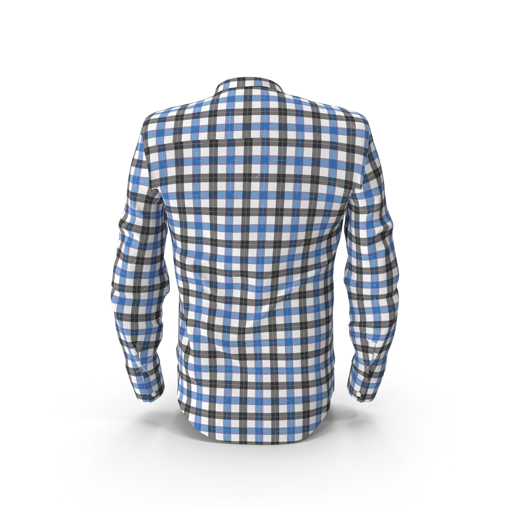 Men's Blue & Black Check Shirt
