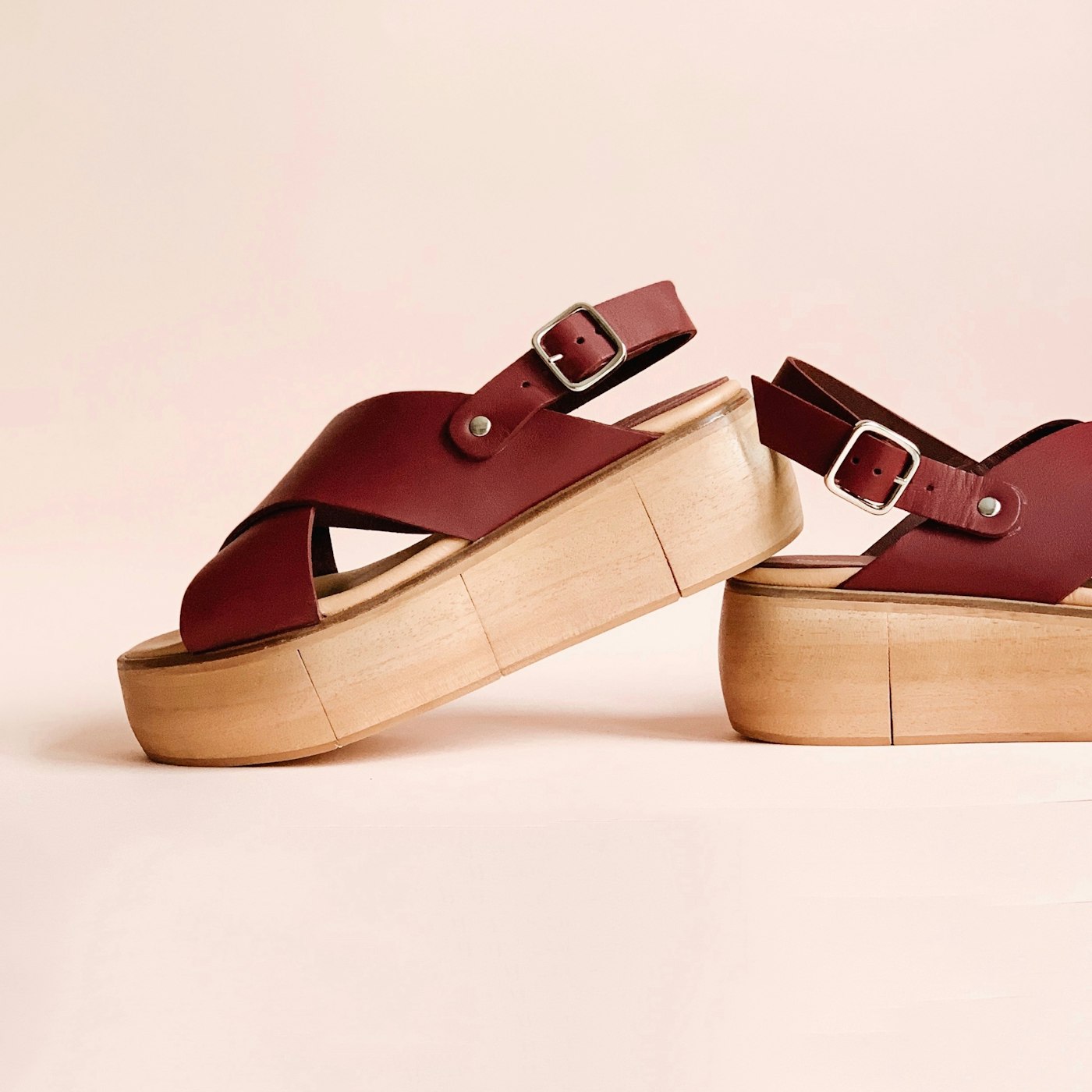 Leather Slide Sandals