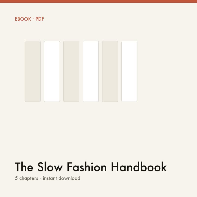 The Slow Fashion Handbook